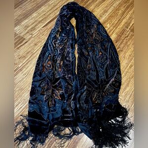 Autumn fashion scarf / wrap - cozy fall Halloween colors